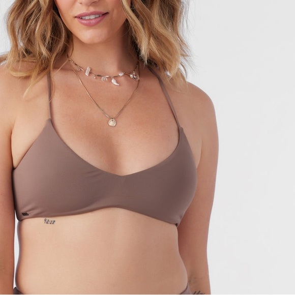 O’Neill Sz: Small Salt Water Bralette Top Deep Taupe Color - Brand NWT - Picture 12 of 12